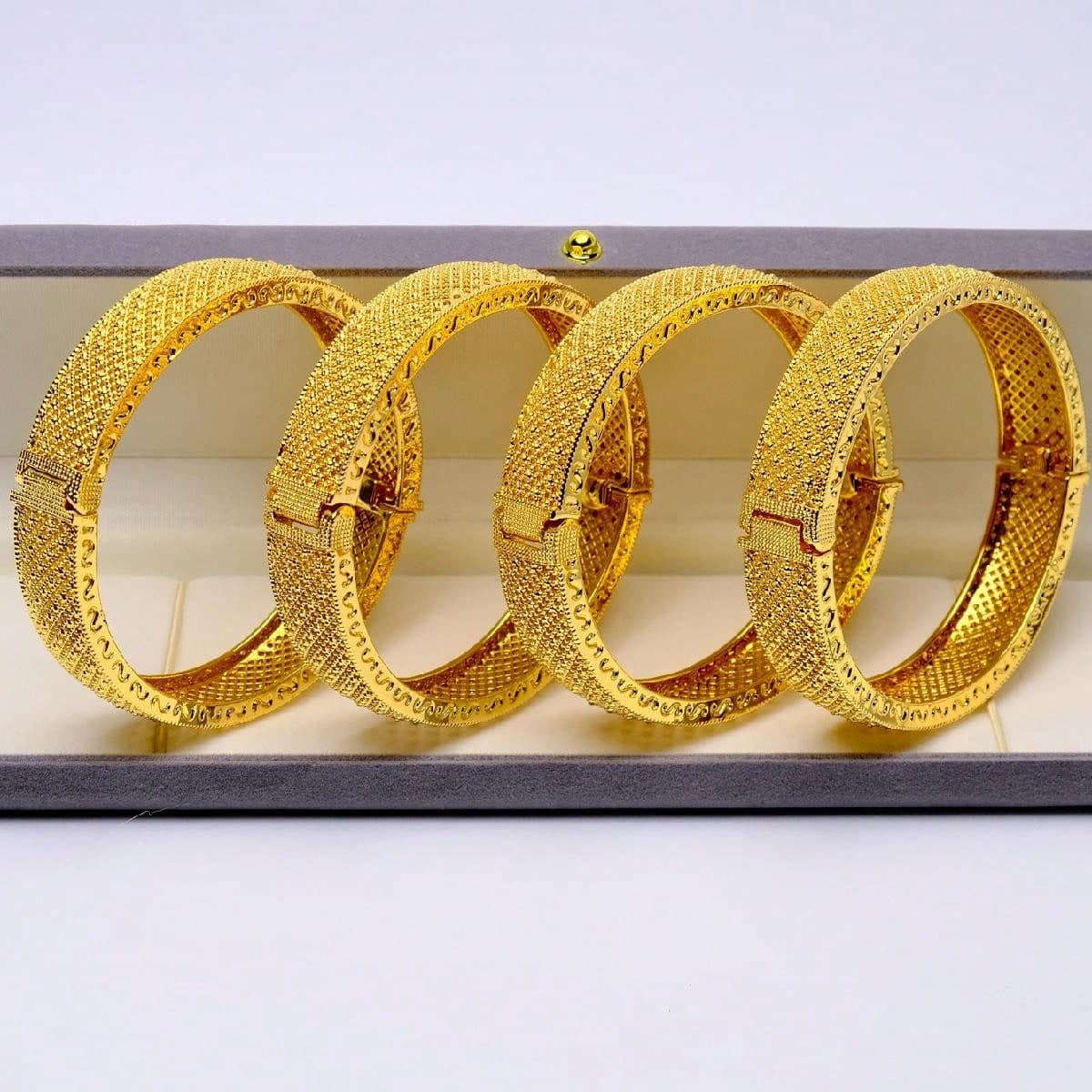 4 Pièces Bracelets Éthiopiens En Or Pour Femmes, Bracelets De Mariage De Dubaï En Afrique, Bijoux De Charme Saoudiens