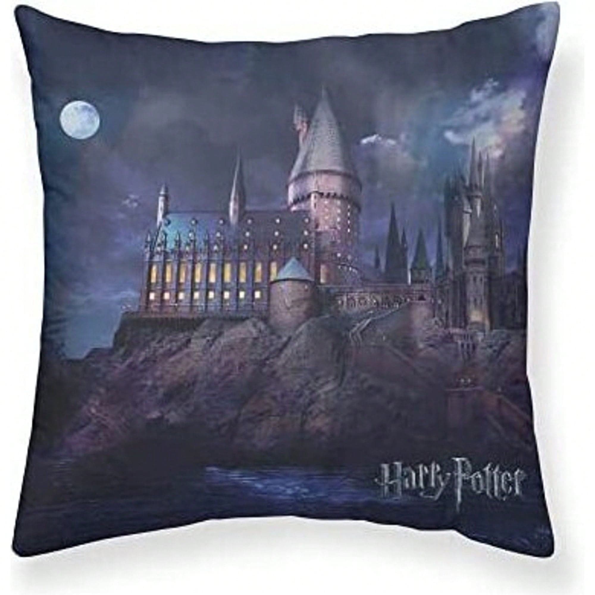 | Housse de Coussin Harry Potter Taille : 50x50 - Modèle : Aller à Poudlard A - Tissu : Semi Panama 100% coton. 250 Gr.